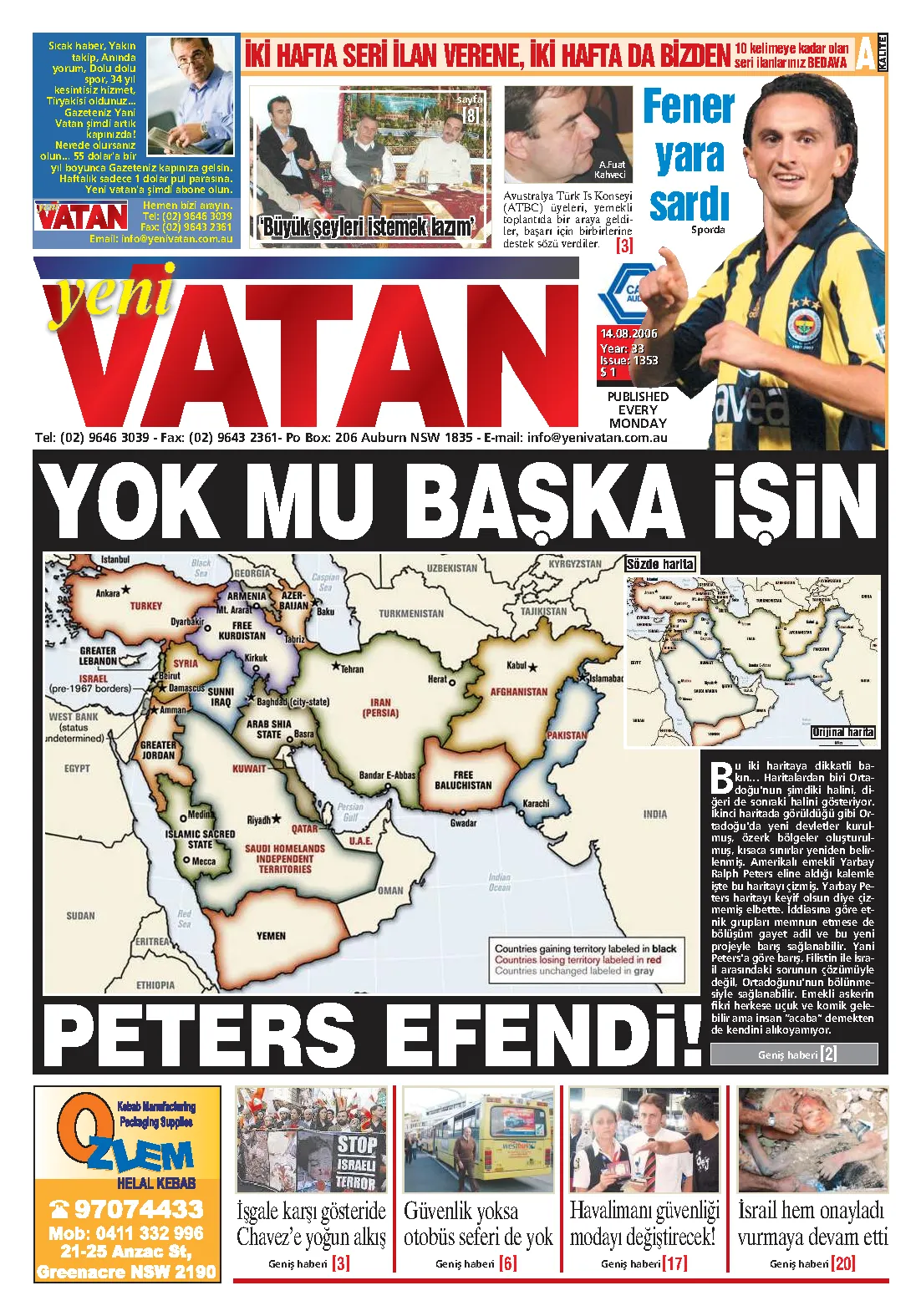 Yeni Vatan – 14 Ağustos 2006 – Sayı 1353