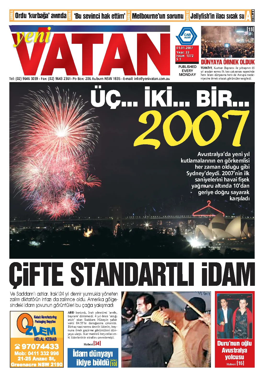 Yeni Vatan – 1 Ocak 2007 – Sayı 1372