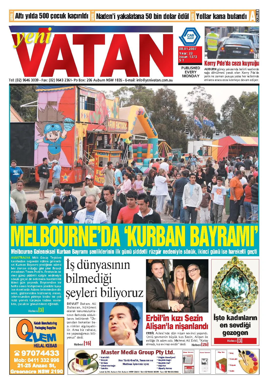 Yeni Vatan – 8 Ocak 2007 – Sayı 1373