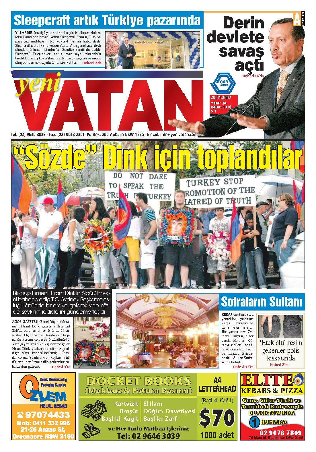 Yeni Vatan – 29 Ocak 2007 – Sayı 1376