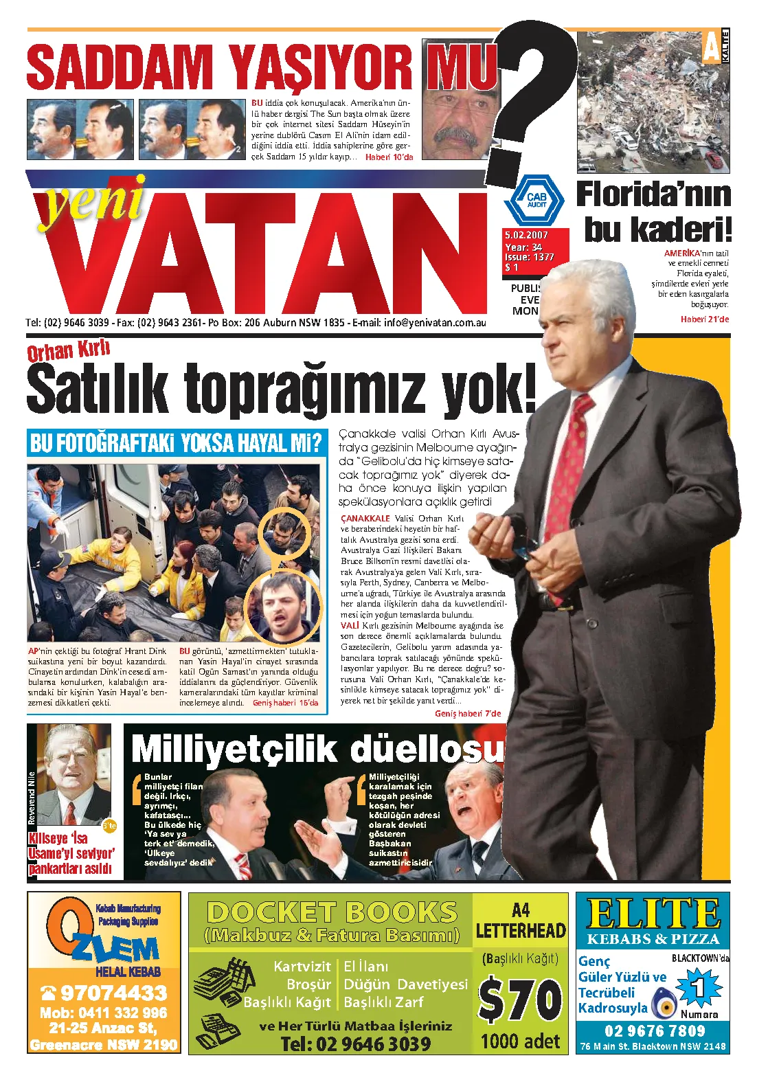 Yeni Vatan – 5 Şubat 2007 – Sayı 1377