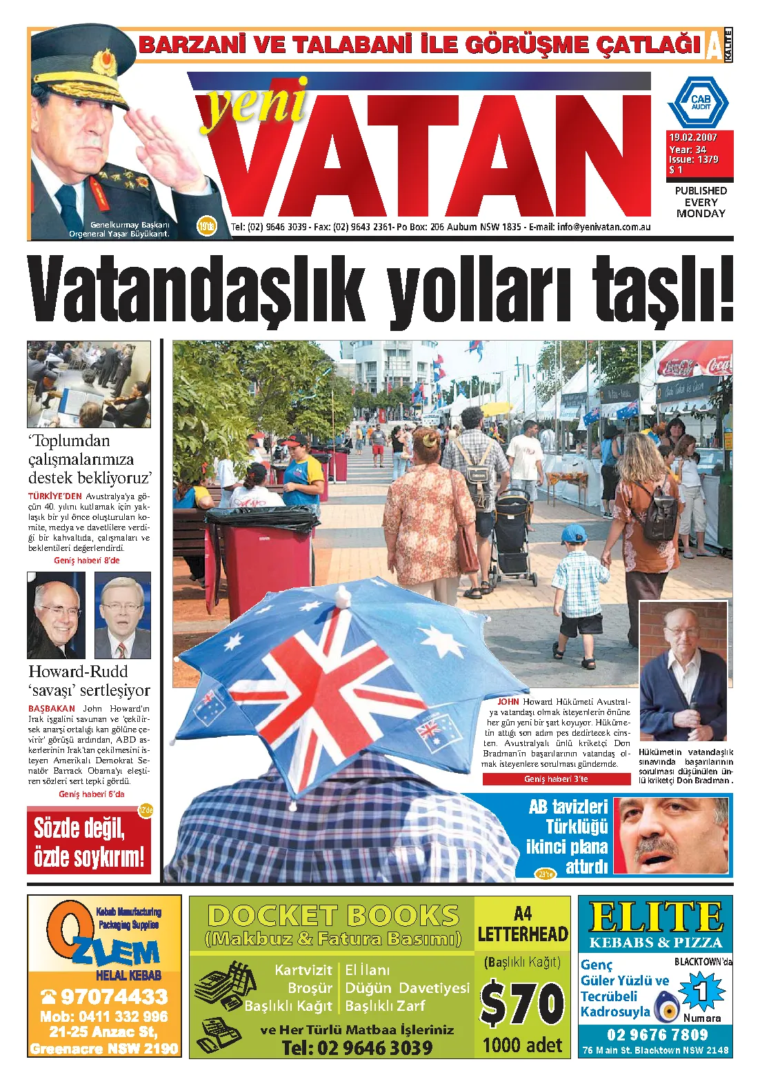 Yeni Vatan – 19 Şubat 2007 – Sayı 1379