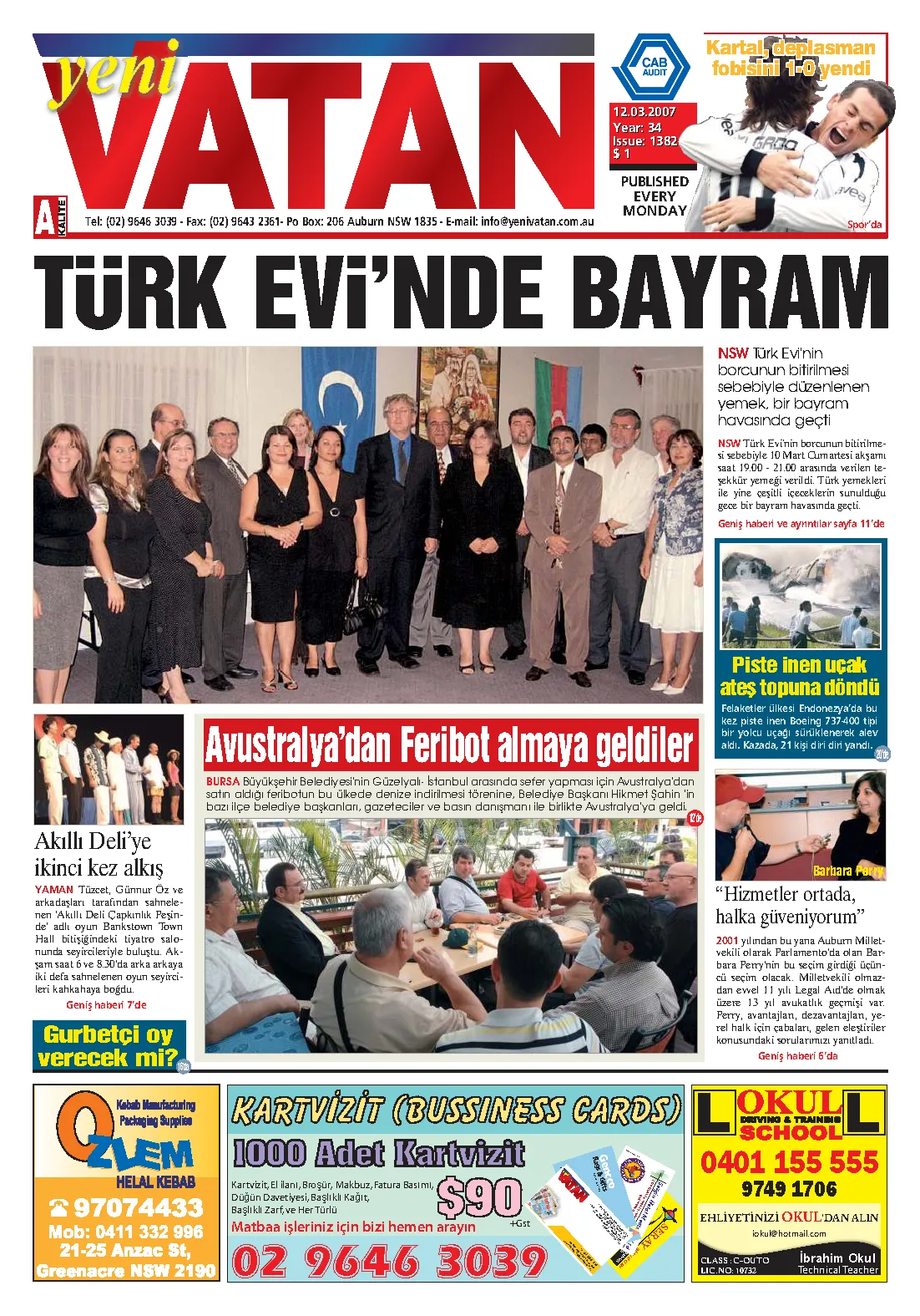 Yeni Vatan – 12 Mart 2007 – Sayı 1382