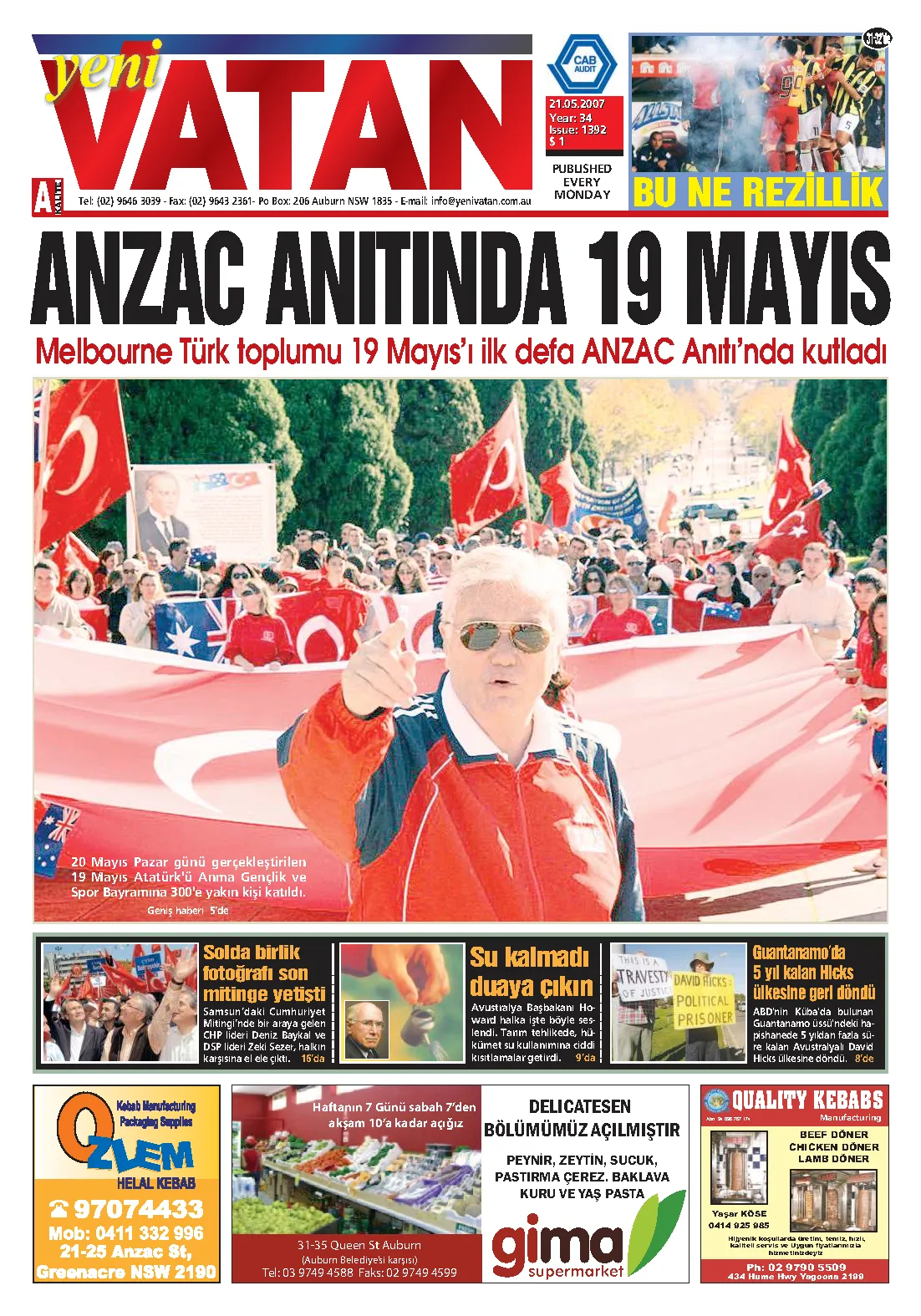 Yeni Vatan – 21 Mayıs 2007 – Sayı 1392