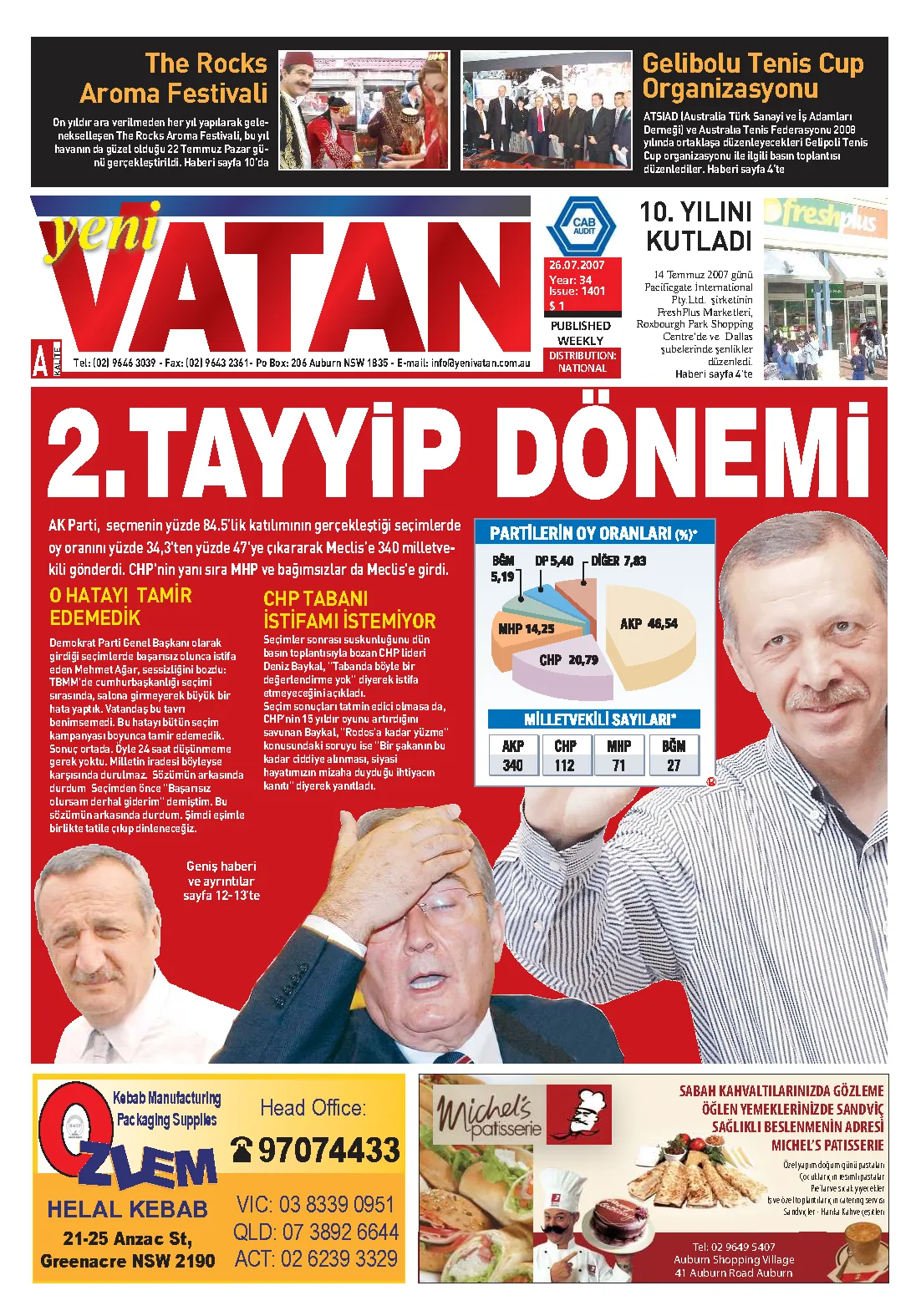 Yeni Vatan – 26 Temmuz 2007 – Sayı 1401