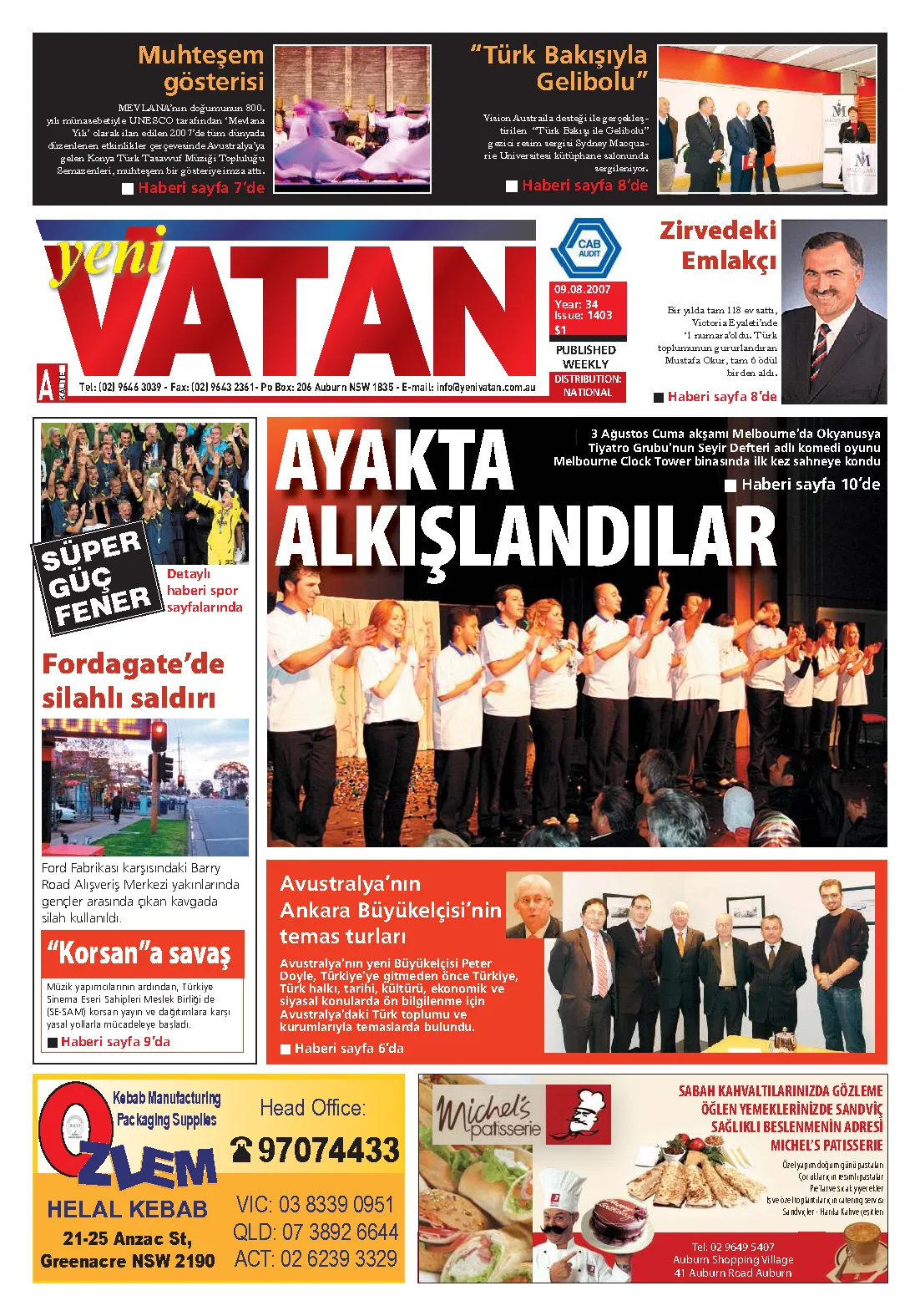 Yeni Vatan – 9 Ağustos 2007 – Sayı 1403