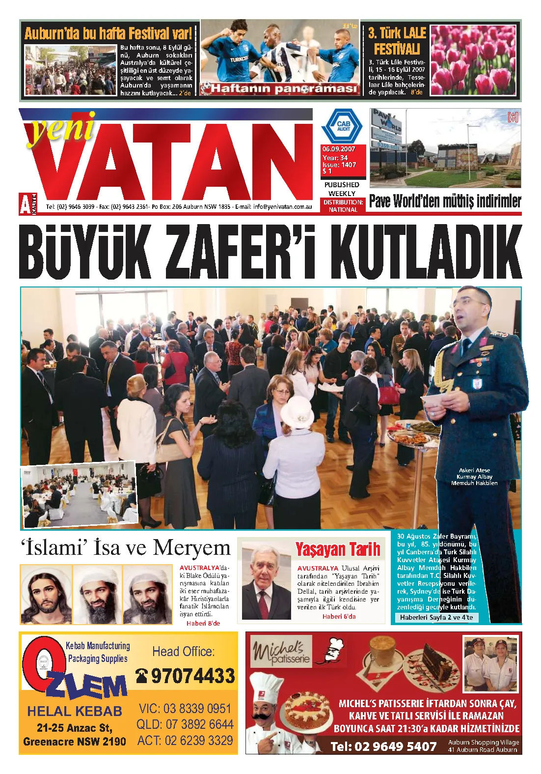 Yeni Vatan – 6 Eylül 2007 – Sayı 1407