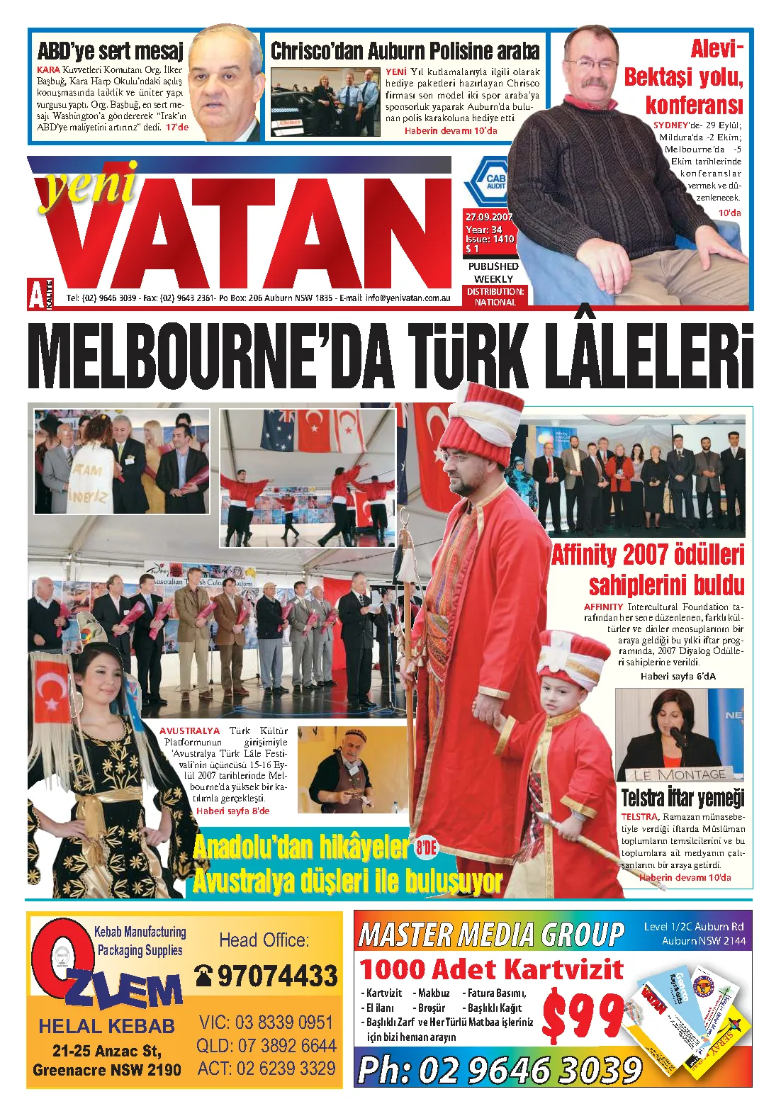 Yeni Vatan – 27 Eylül 2007 – Sayı 1410
