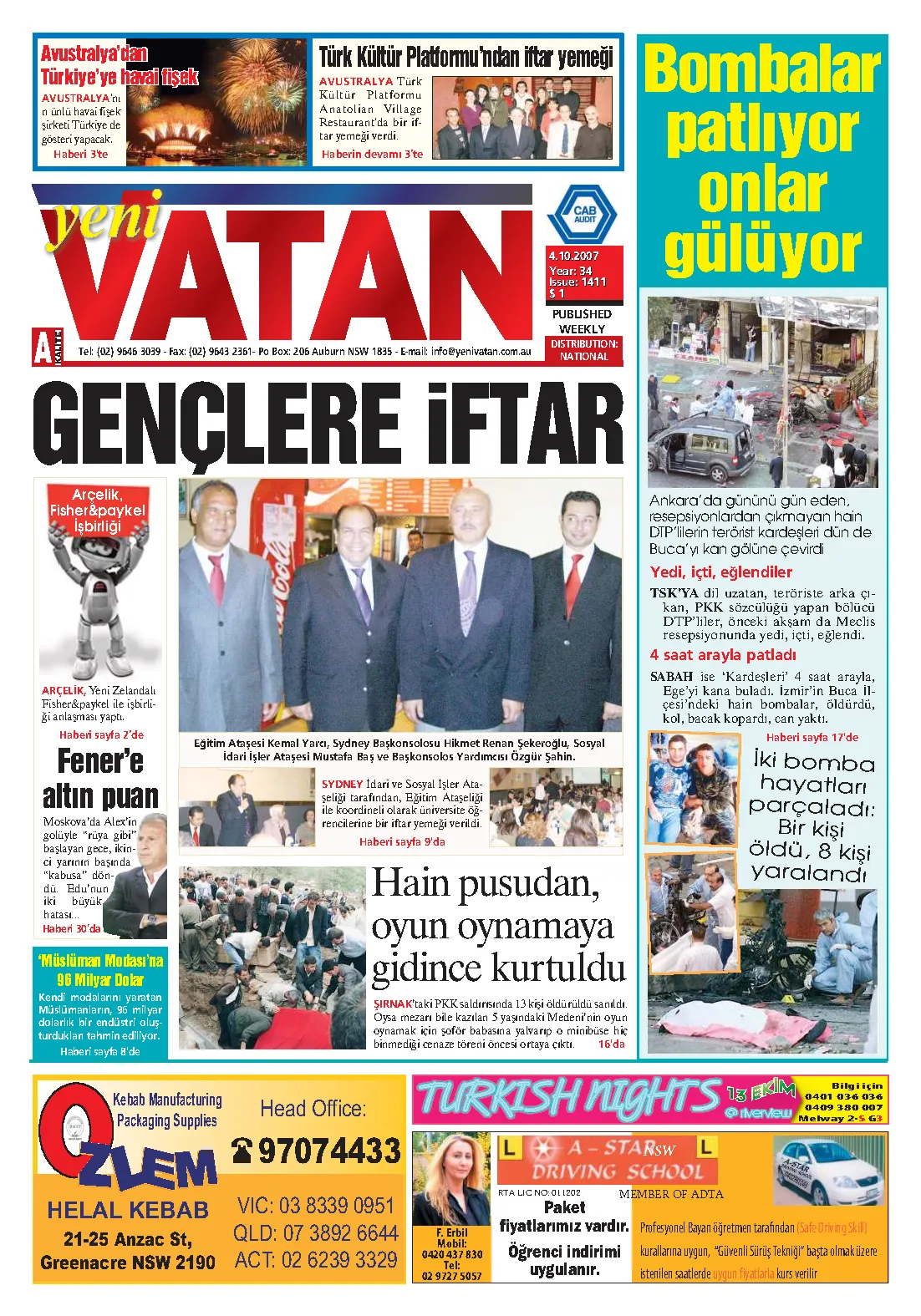 Yeni Vatan – 4 Ekim 2007 – Sayı 1411