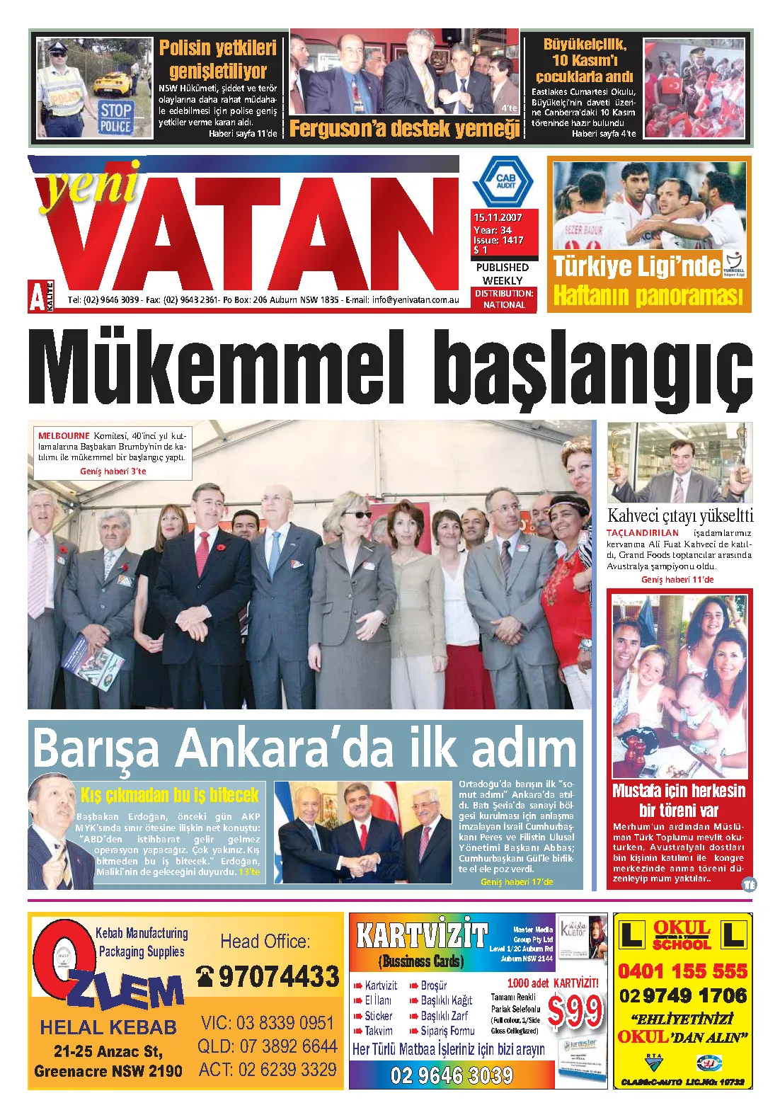 Yeni Vatan – 15 Kasım 2007 – Sayı 1417