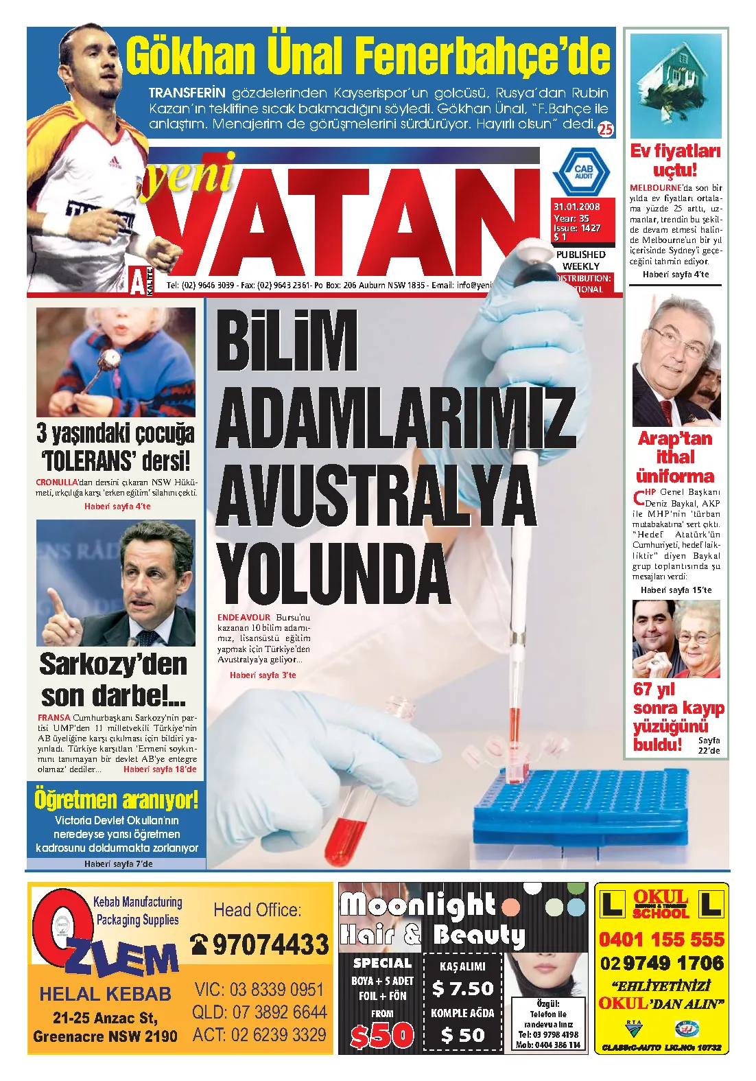 Yeni Vatan – 31 Ocak 2008 – Sayı 1427
