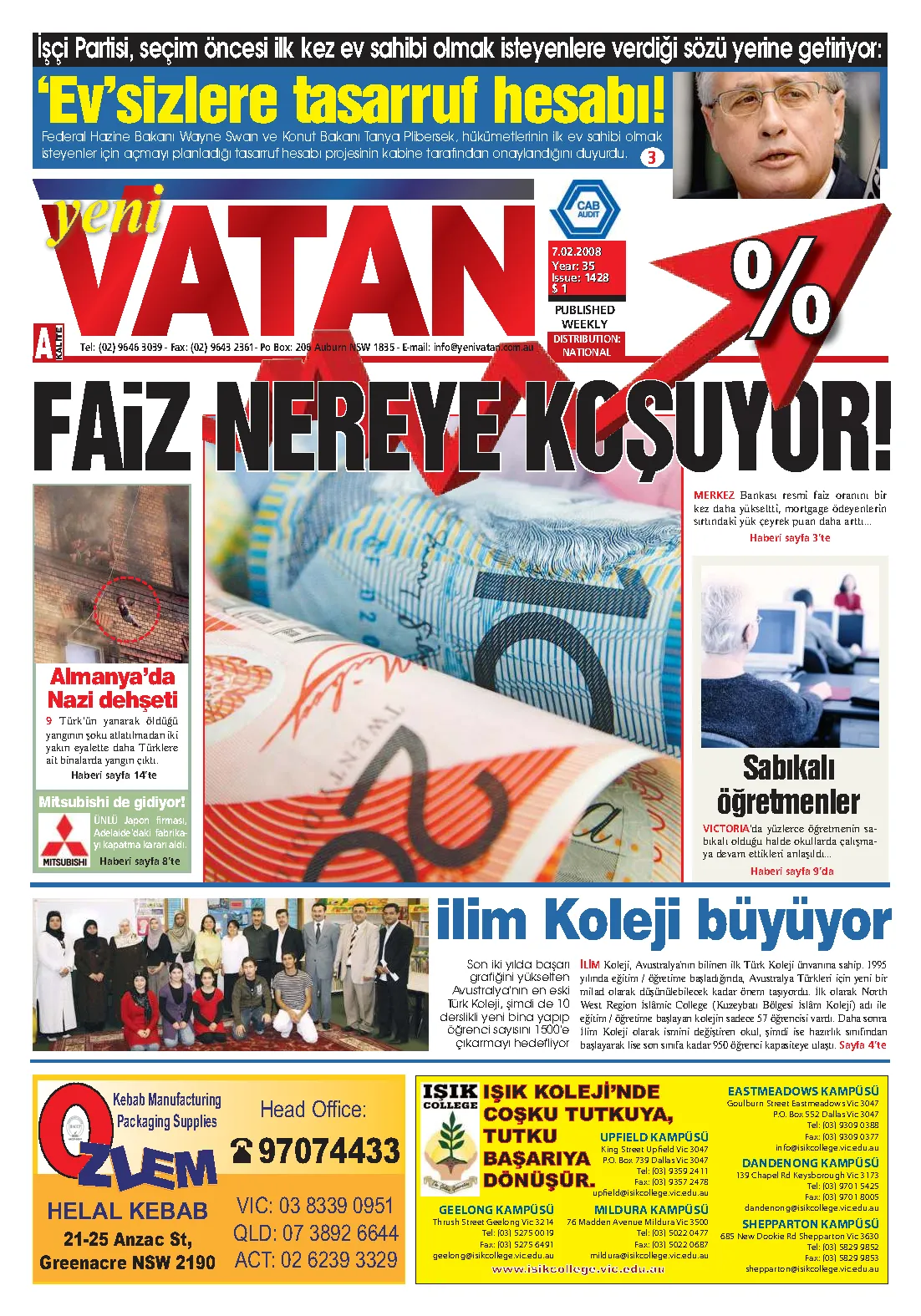 Yeni Vatan – 7 Şubat 2008 – Sayı 1428