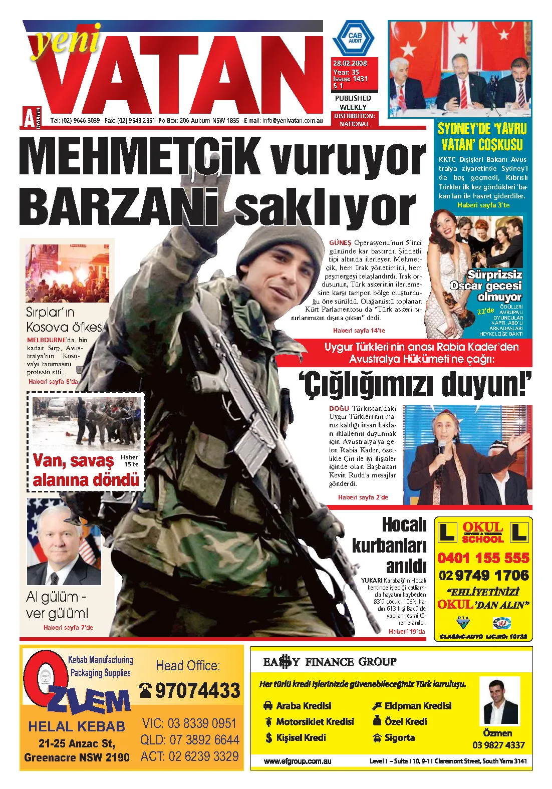 Yeni Vatan – 28 Şubat 2008 – Sayı 1431