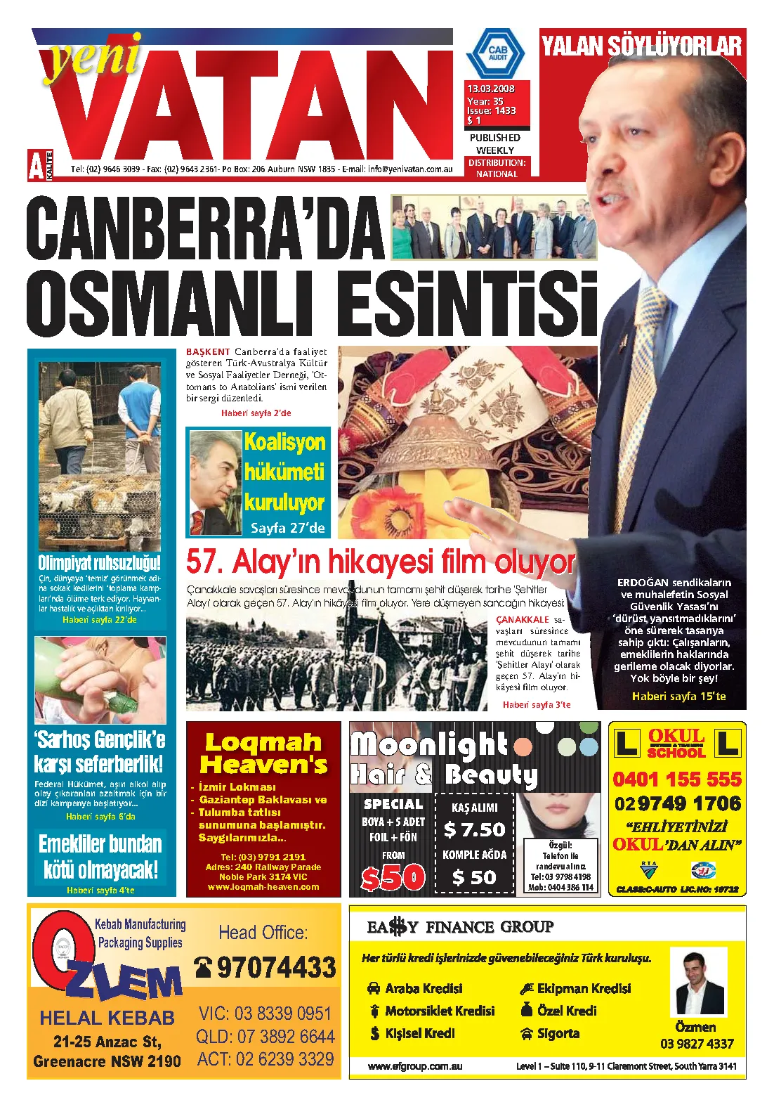 Yeni Vatan – 13 Mart 2008 – Sayı 1433