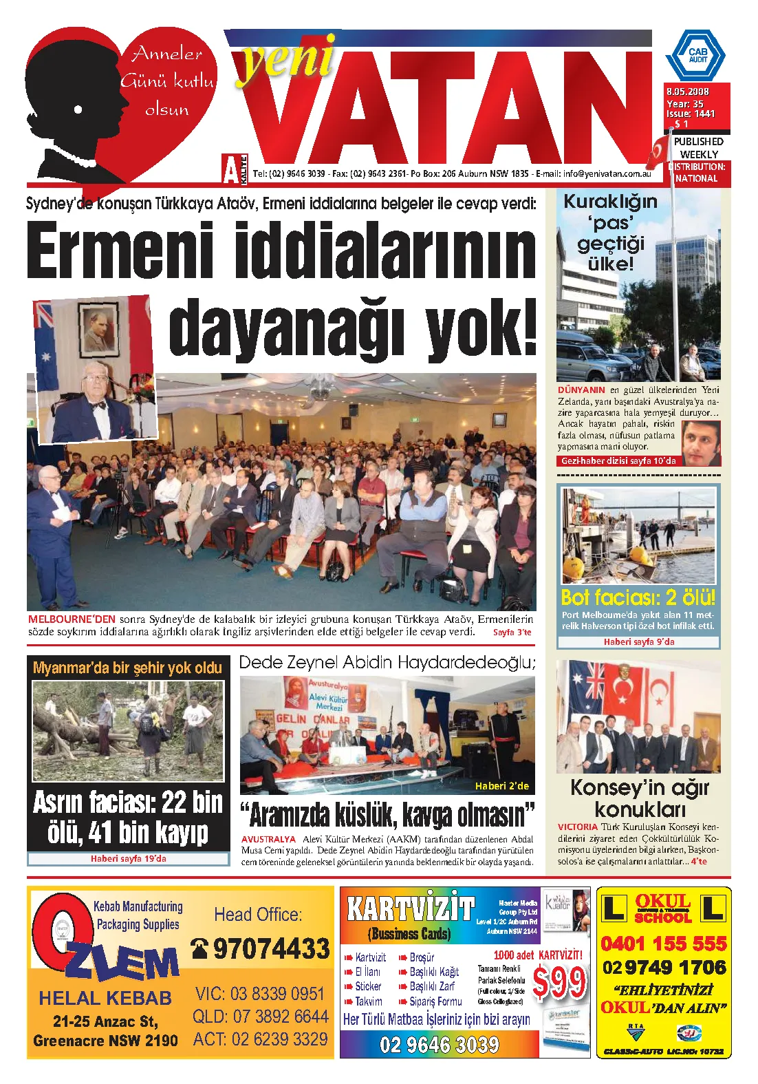 Yeni Vatan – 8 Mayıs 2008 – Sayı 1441