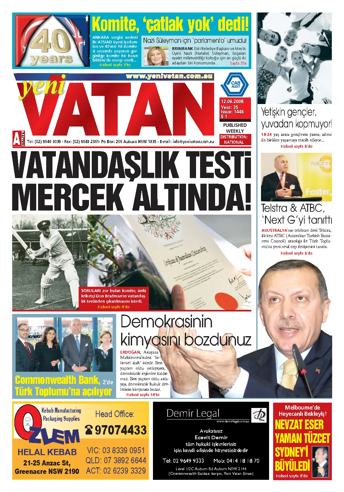 Yeni Vatan – 12 Haziran 2008 – Sayı 1446