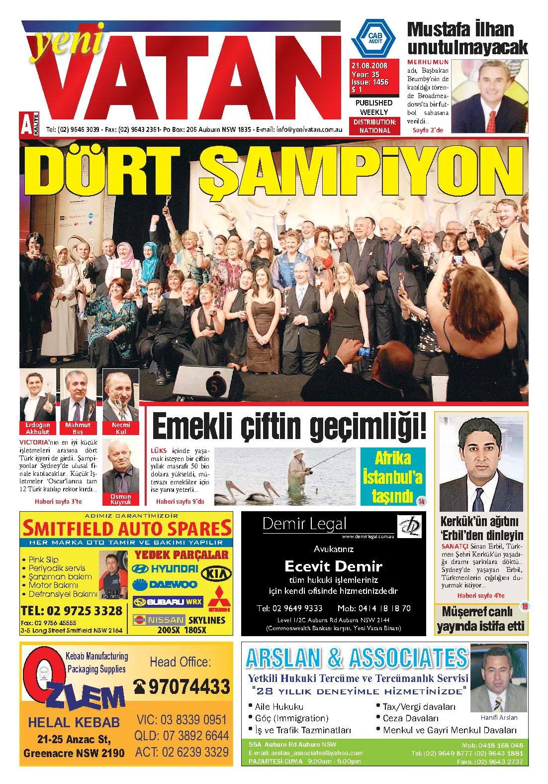 Yeni Vatan – 21 Ağustos 2008 – Sayı 1456