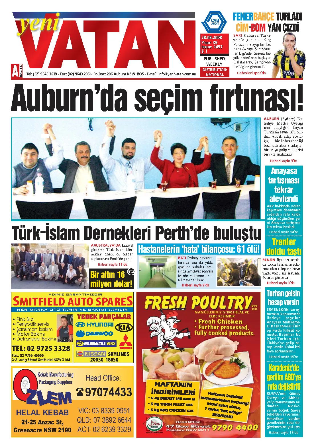 Yeni Vatan – 28 Ağustos 2008 – Sayı 1457