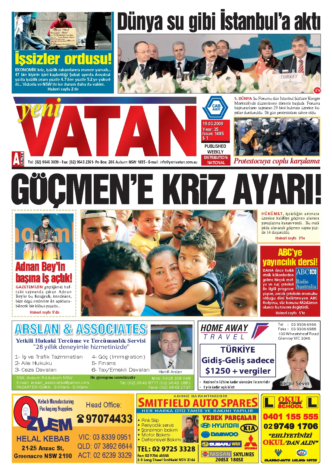 Yeni Vatan – 19 Mart 2009 – Sayı 1485