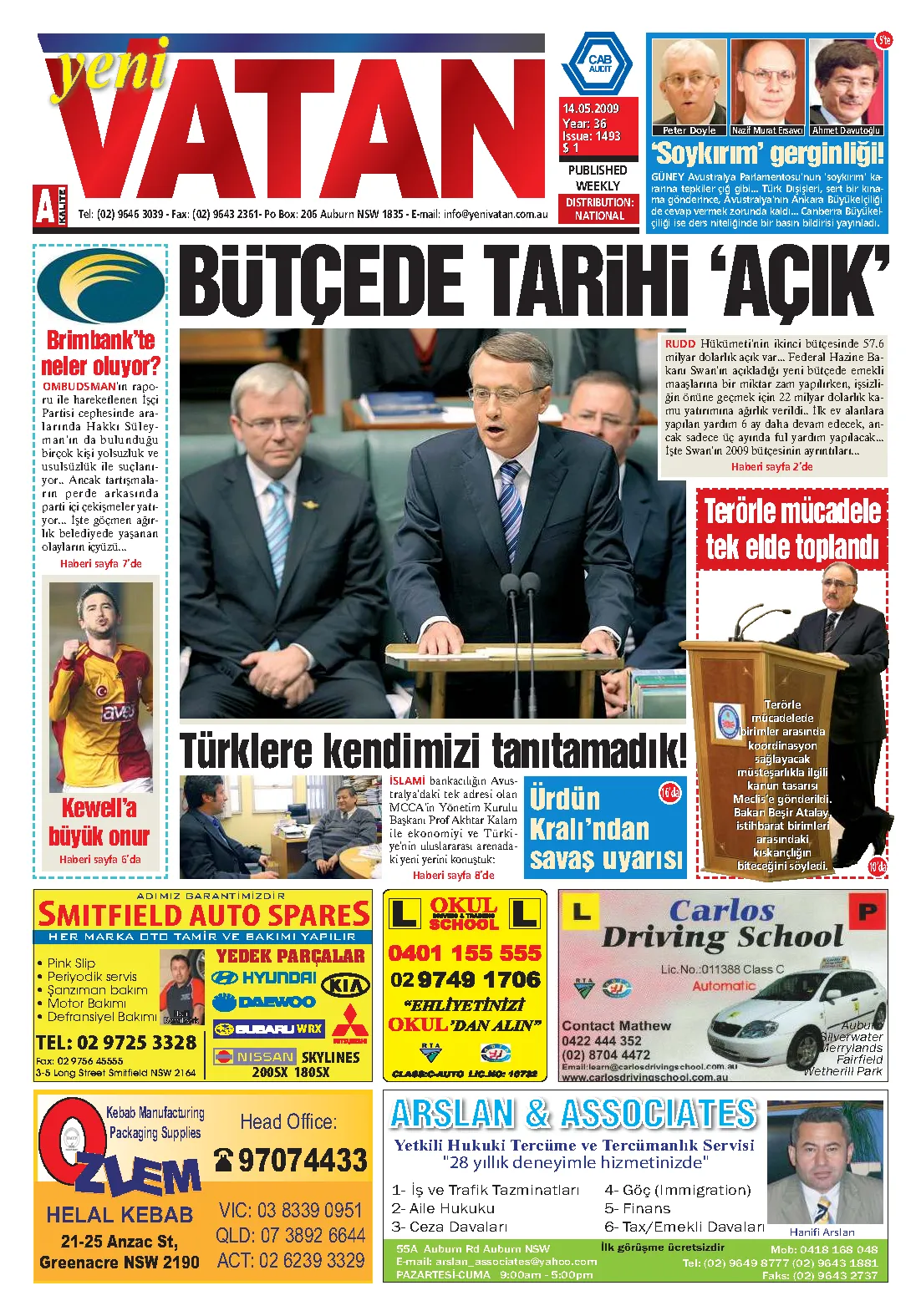 Yeni Vatan – 14 Mayıs 2009 – Sayı 1493
