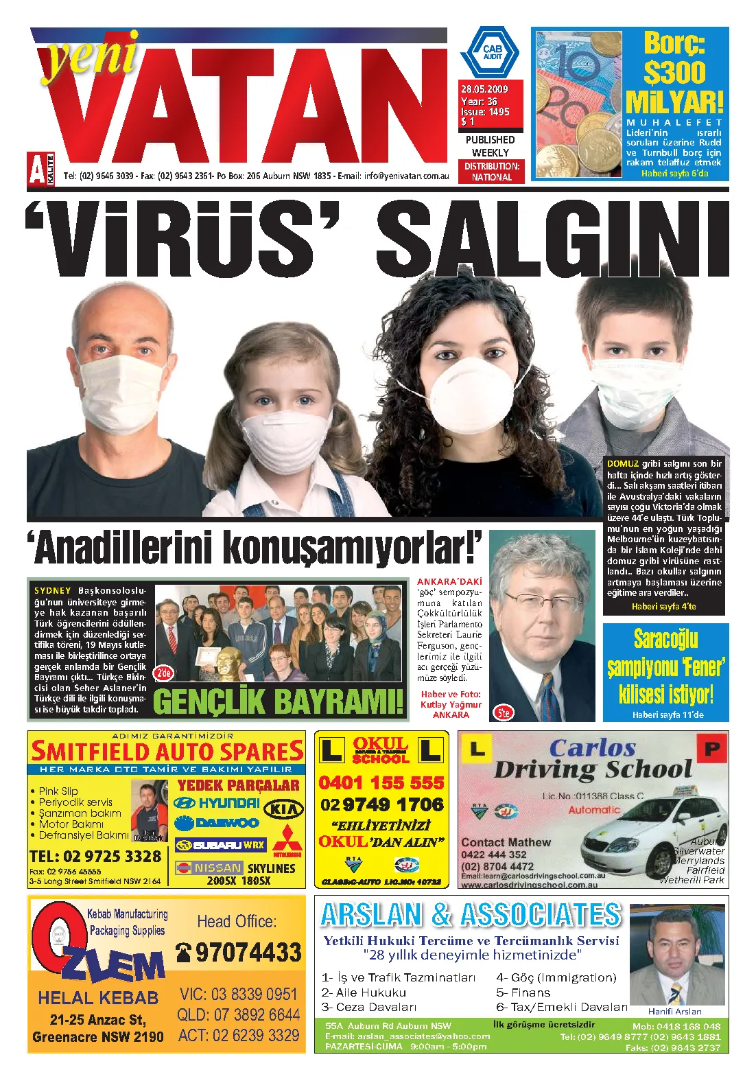 Yeni Vatan – 28 Mayıs 2009 – Sayı 1495