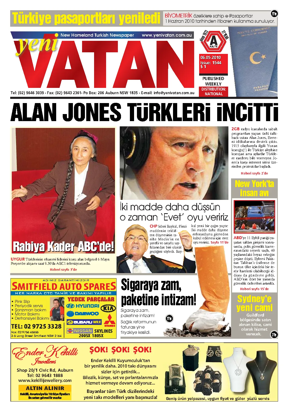 Yeni Vatan – 6 Mayıs 2010 – Sayı 1544