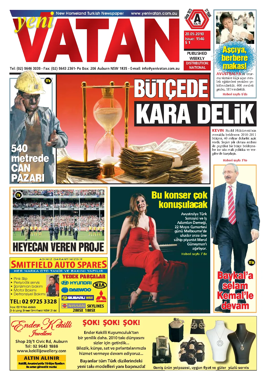 Yeni Vatan – 20 Mayıs 2010 – Sayı 1546