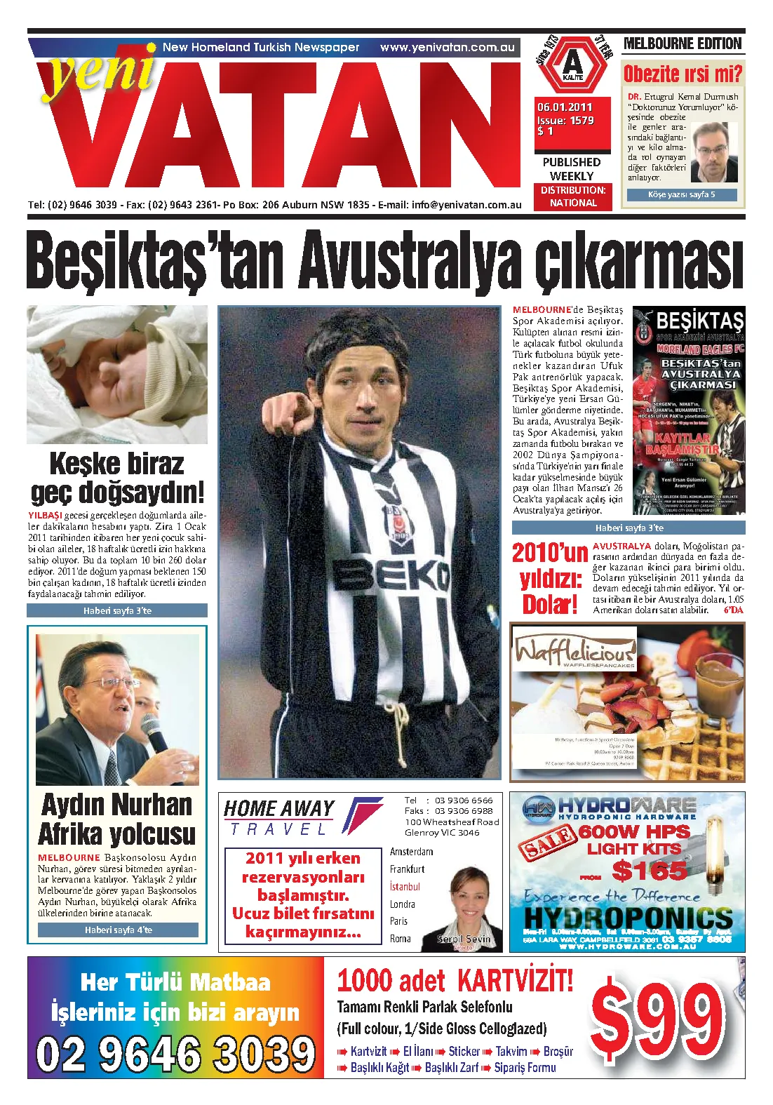 Yeni Vatan – 6 Ocak 2011 – Sayı 1579