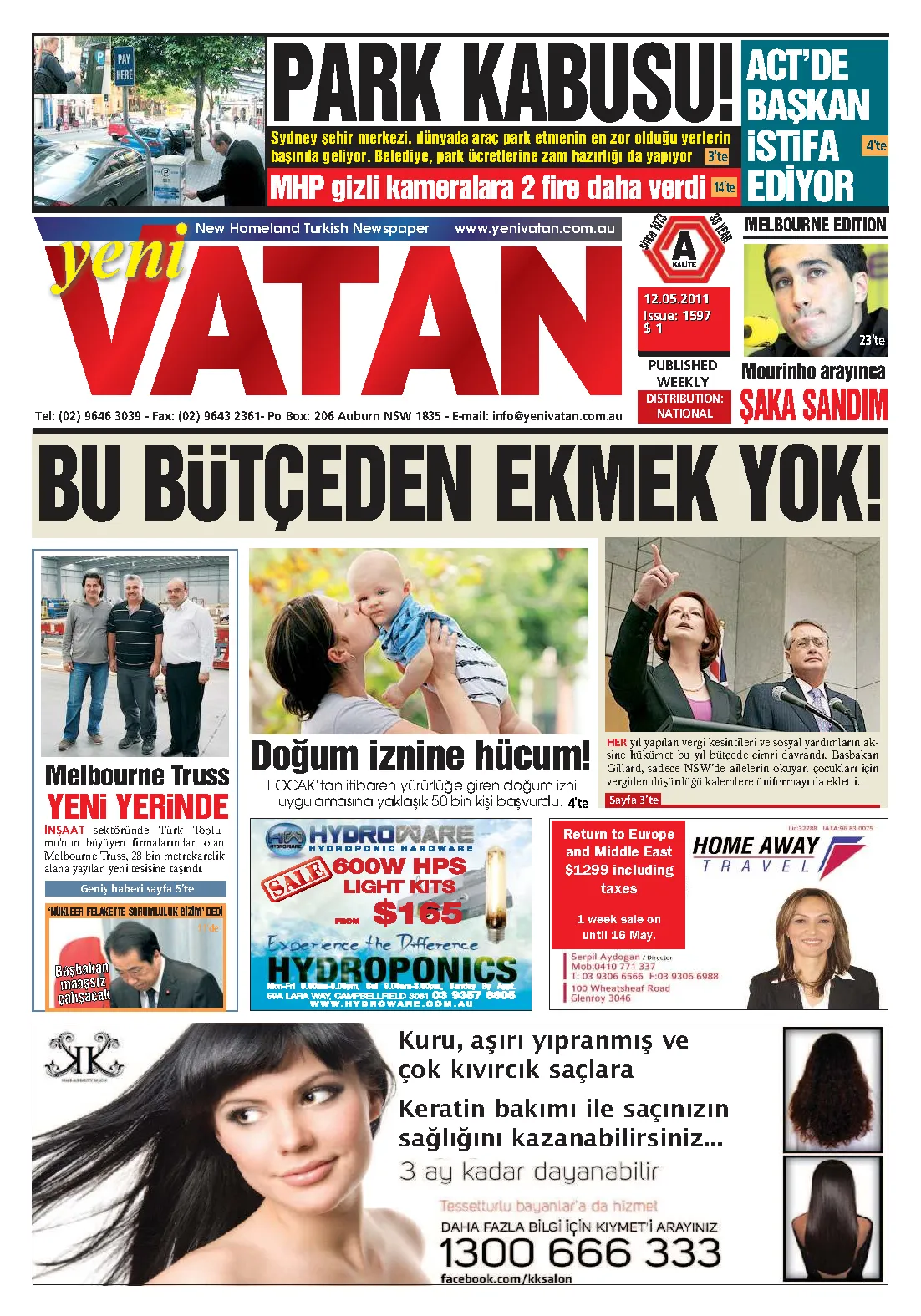 Yeni Vatan – 12 Mayıs 2011 – Sayı 1597