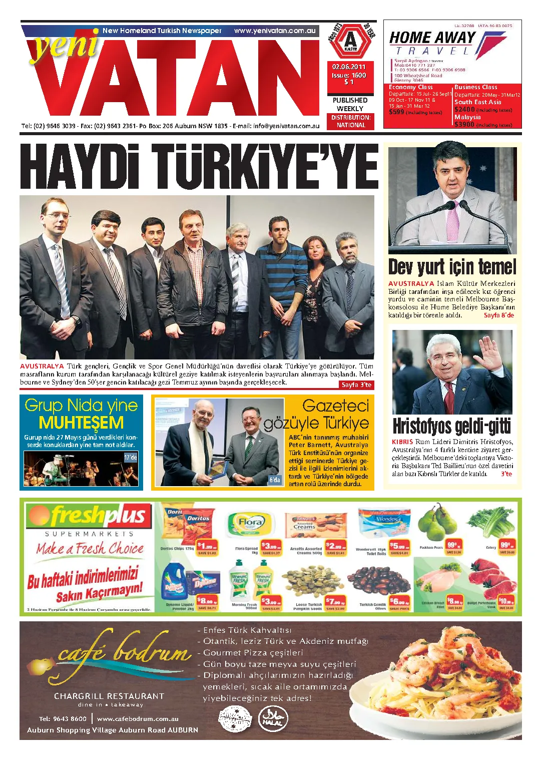 Yeni Vatan – 2 Haziran 2011 – Sayı 1600