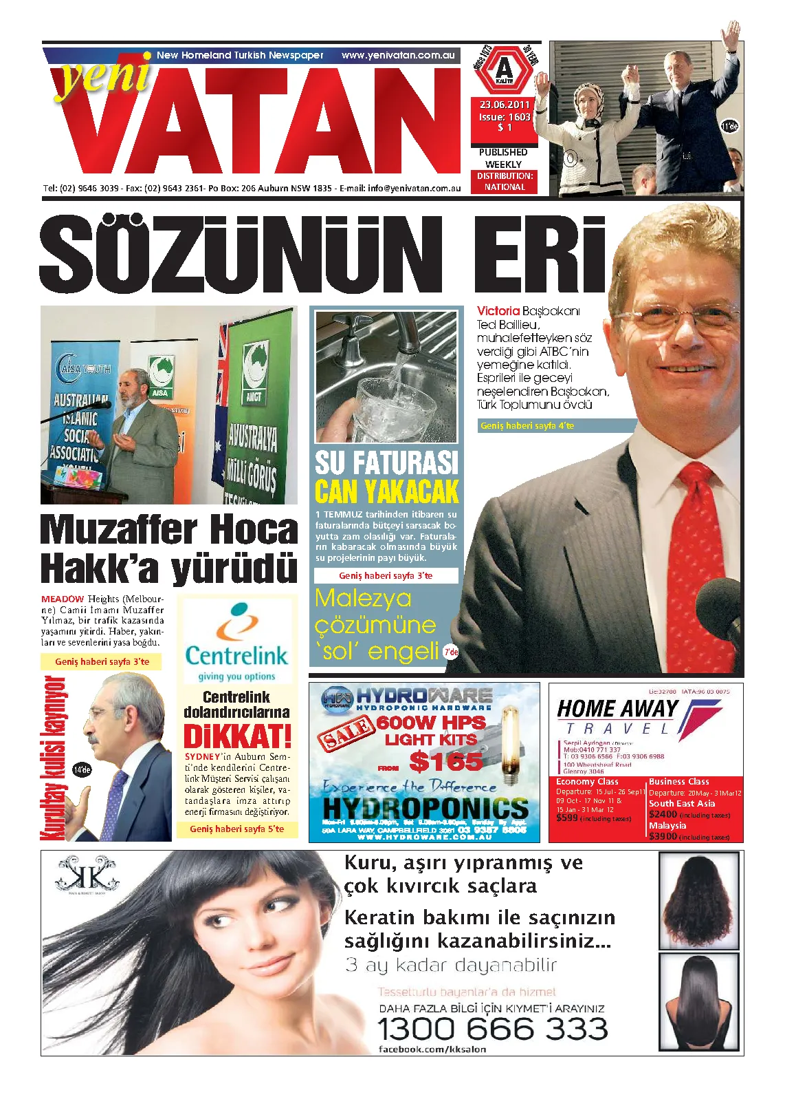 Yeni Vatan – 23 Haziran 2011 – Sayı 1603