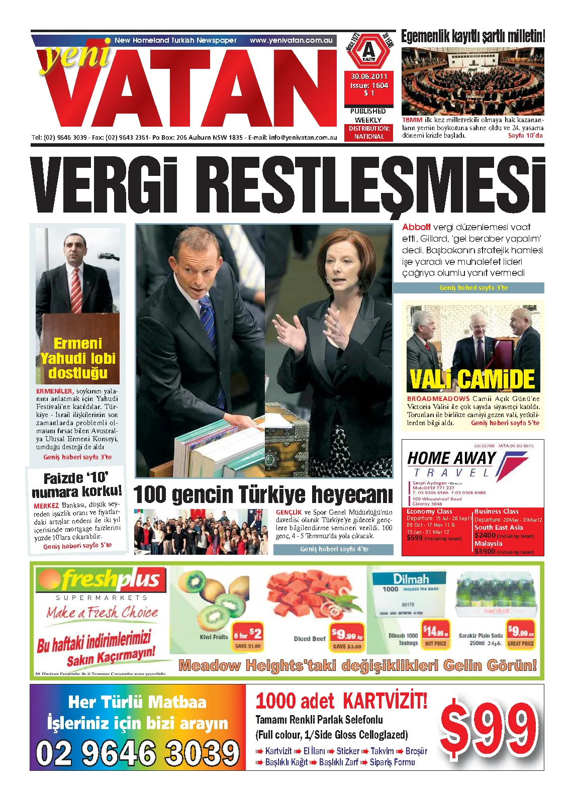 Yeni Vatan – 30 Haziran 2011 – Sayı 1604