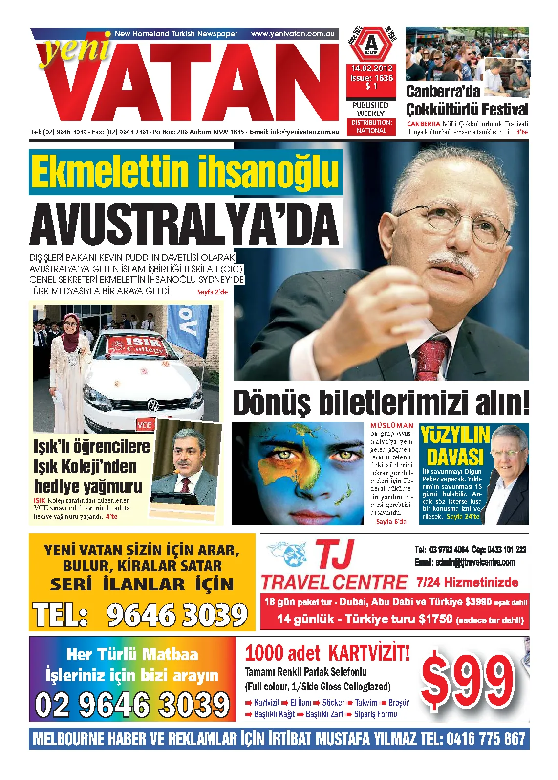 Yeni Vatan – 15 Şubat 2012 – Sayı 1636
