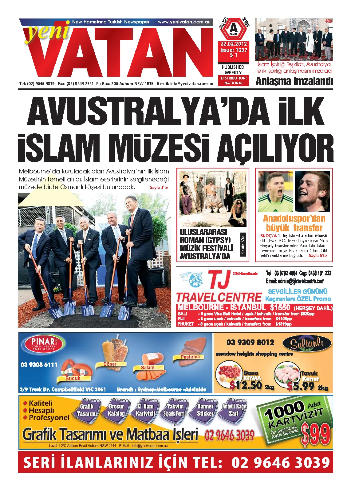 Yeni Vatan – 22 Şubat 2012 – Sayı 1637
