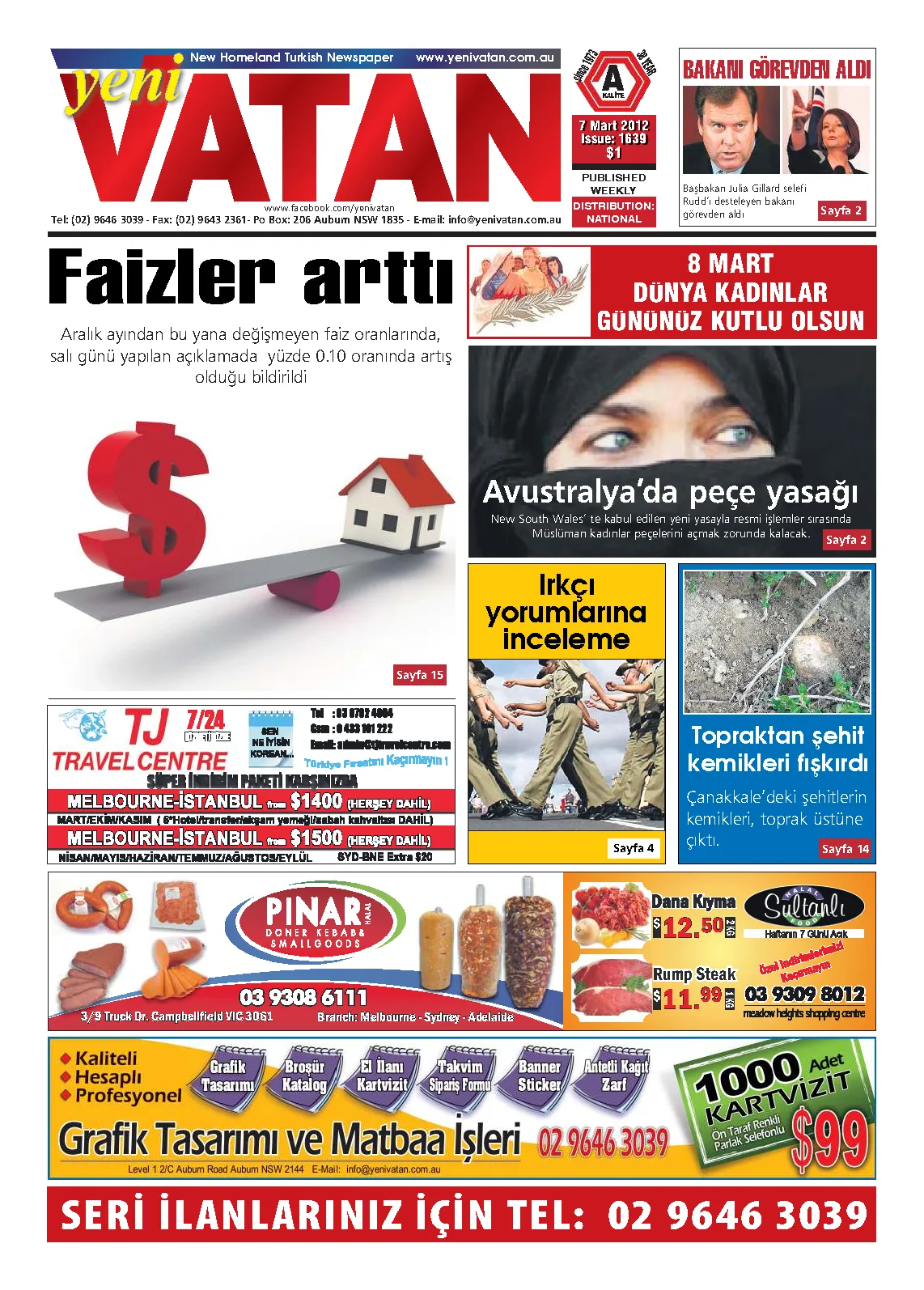 Yeni Vatan – 7 Mart 2012 – Sayı 1639