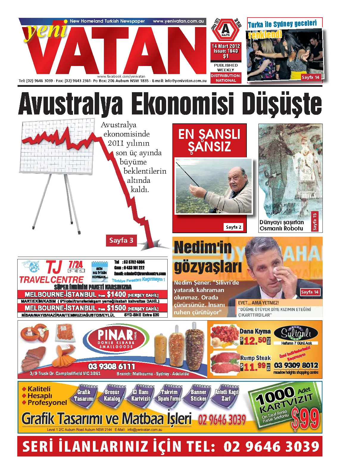 Yeni Vatan – 14 Mart 2012 – Sayı 1640