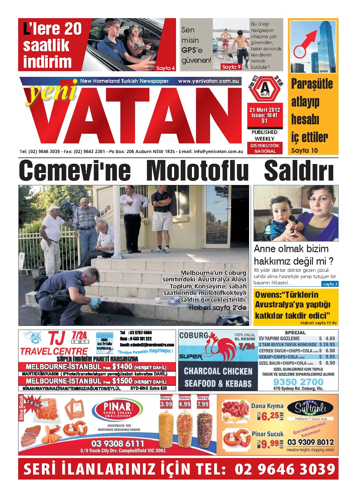 Yeni Vatan – 21 Mart 2012 – Sayı 1641
