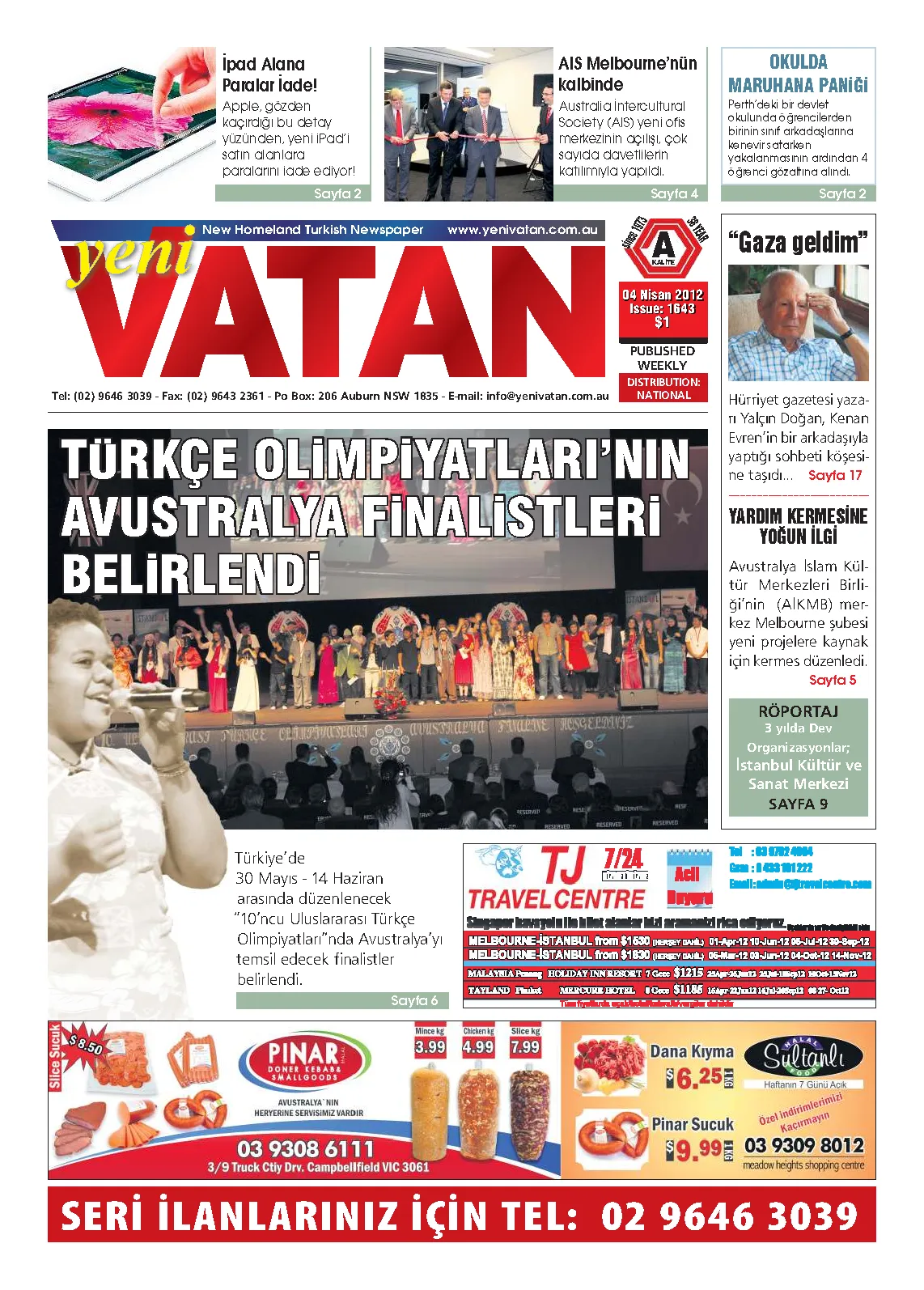 Yeni Vatan – 4 Nisan 2012 – Sayı 1643