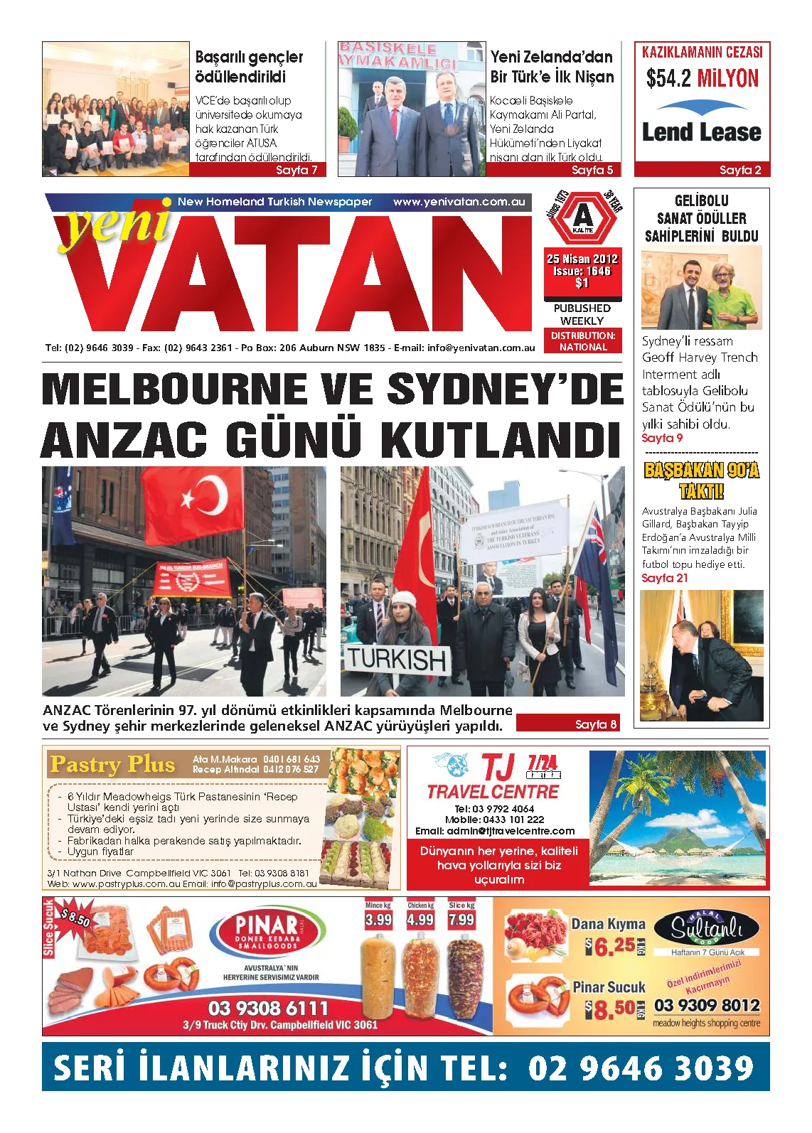 Yeni Vatan – 18 Nisan 2012 – Sayı 1646