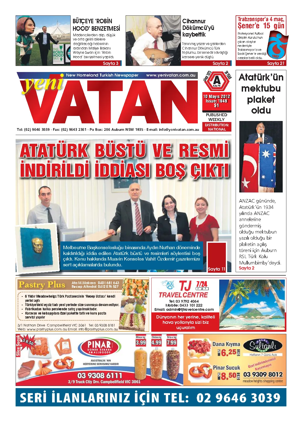 Yeni Vatan – 10 Mayıs 2012 – Sayı 1648