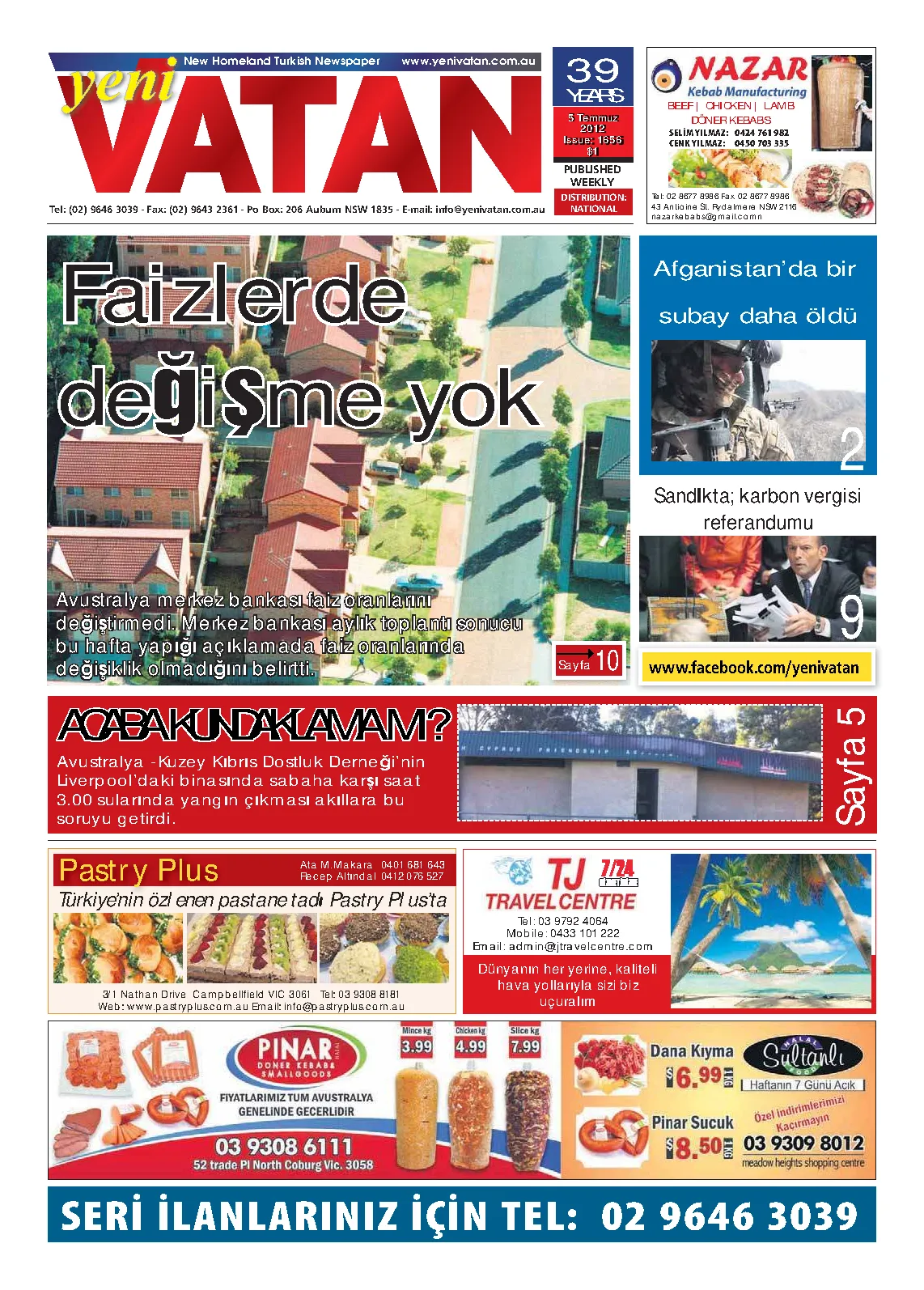 Yeni Vatan – 5 Temmuz 2012 – Sayı 1656