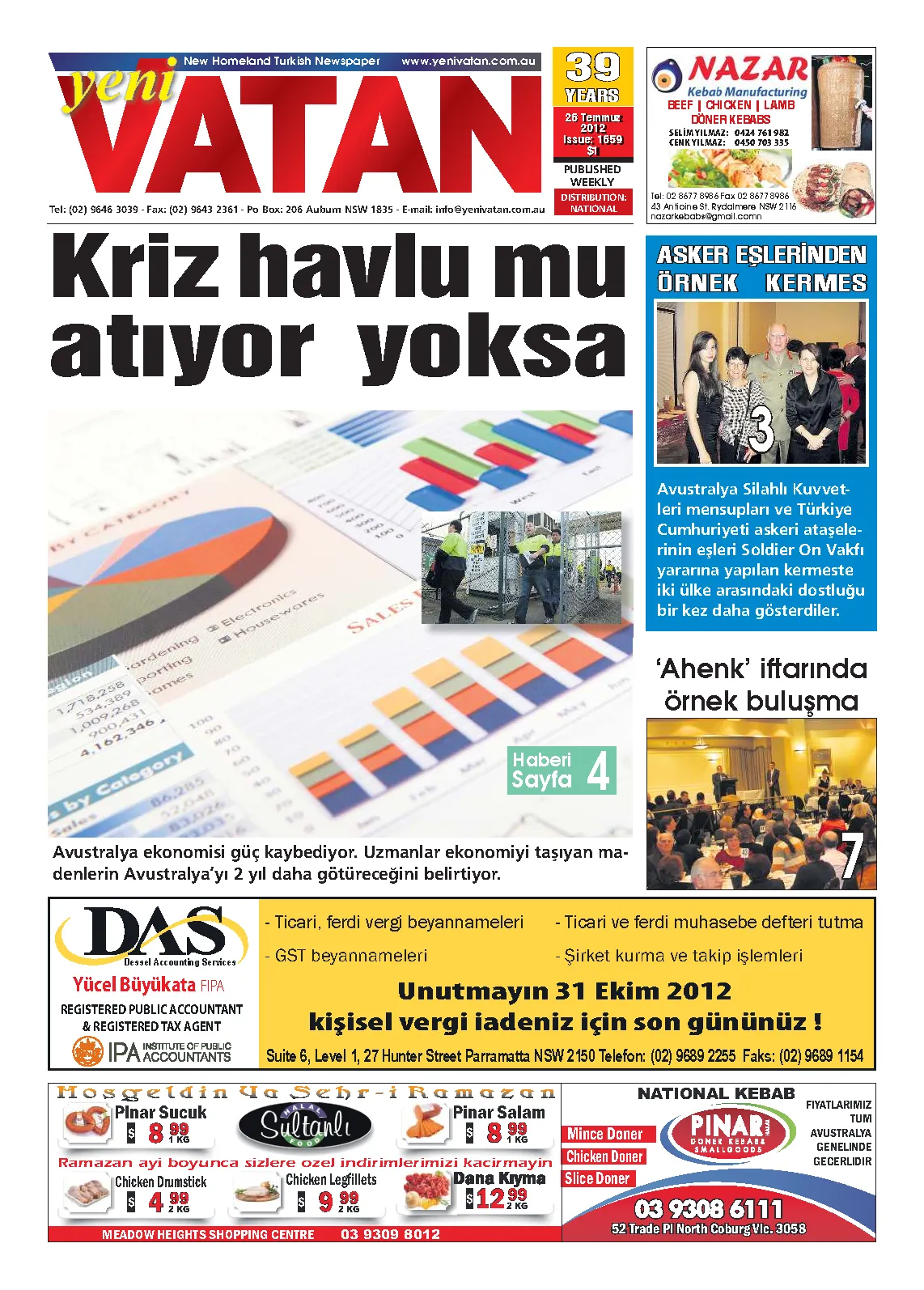 Yeni Vatan – 26 Temmuz 2012 – Sayı 1659
