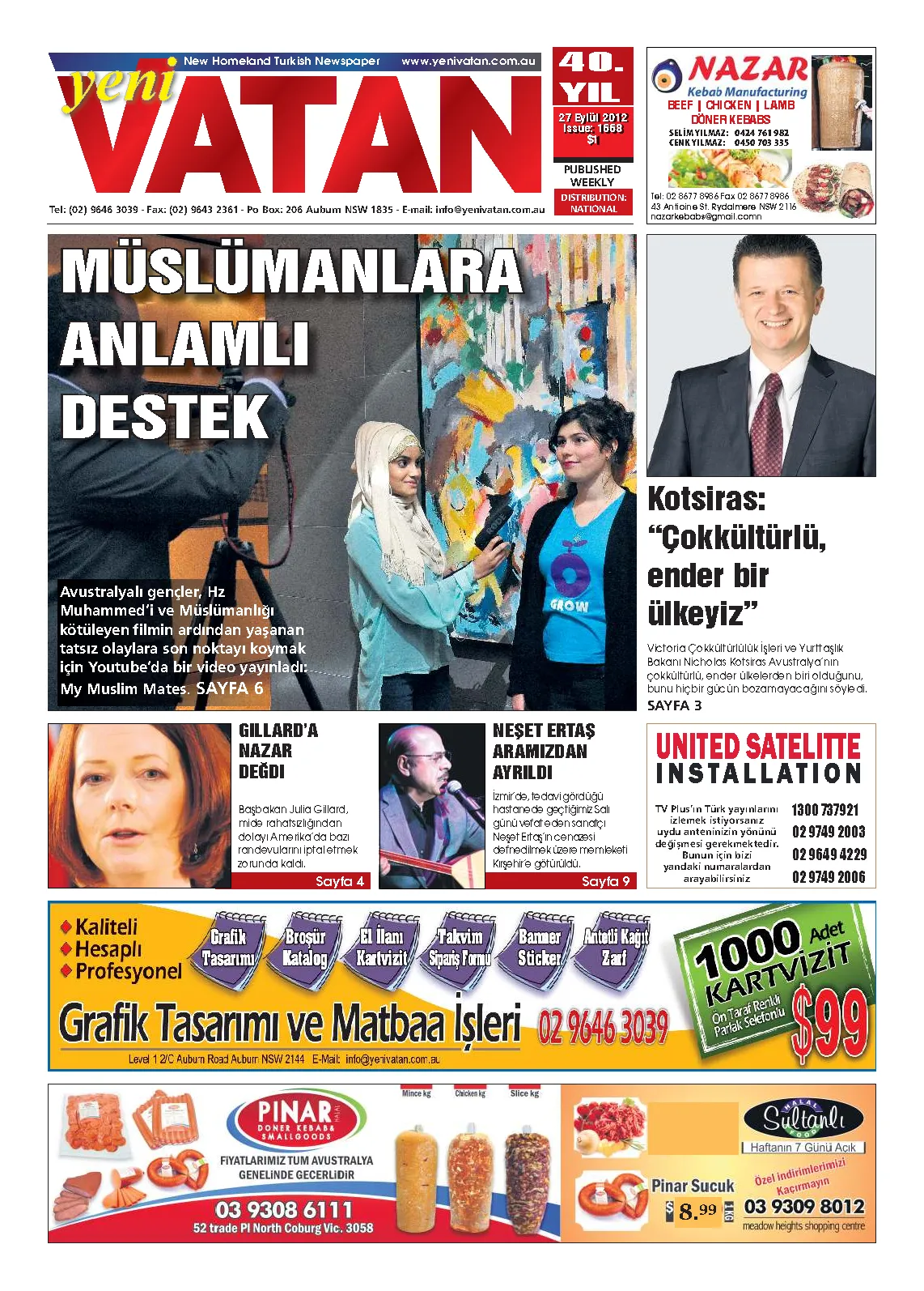 Yeni Vatan – 27 Eylül 2012 – Sayı 1668
