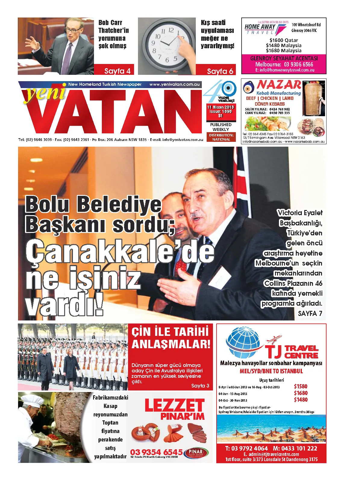 Yeni Vatan – 11 Nisan 2013 – Sayı 1695
