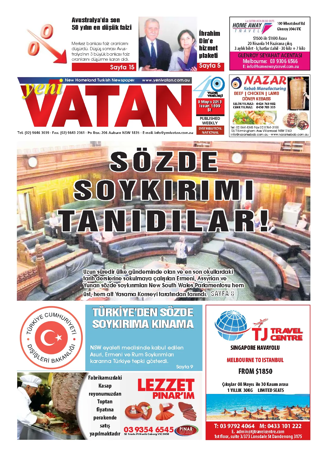 Yeni Vatan – 9 Mayıs 2013 – Sayı 1699